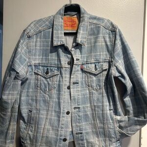 Levi's Blue Plaid Denim Jacket